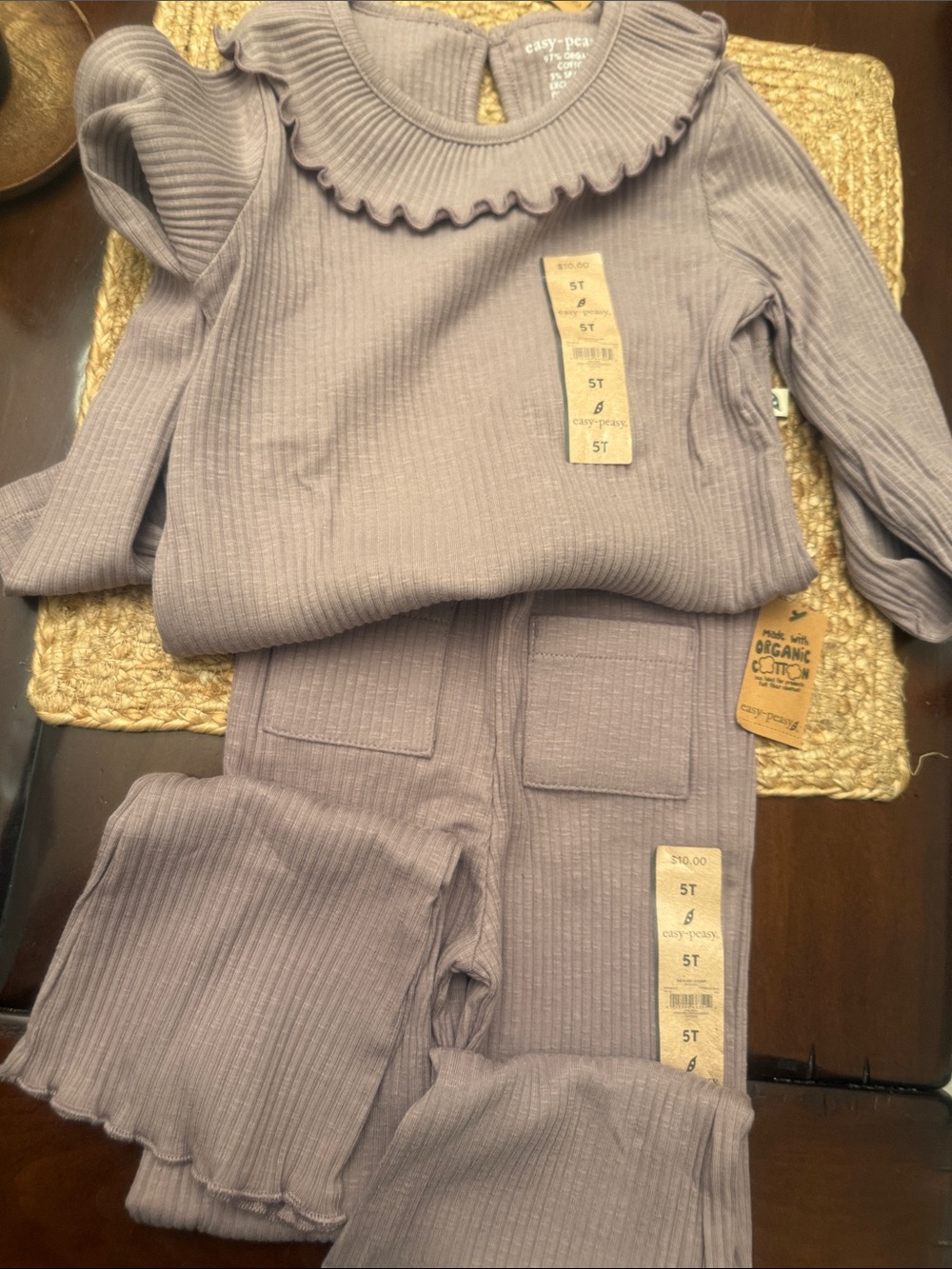 Easy Peasy Kids Matching Set in Dusty Mauve - 5T